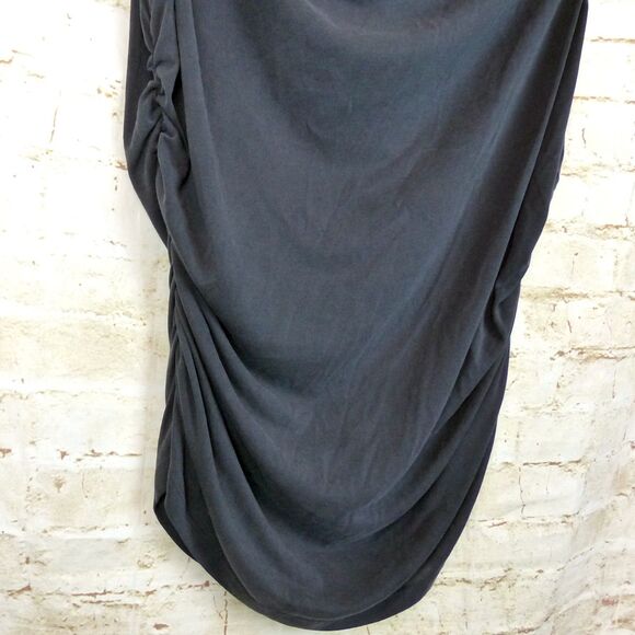 Pilcro Anthropologie One Shoulder Top Womens XL Gray Ruched Side Modal Blend - Picture 8 of 12